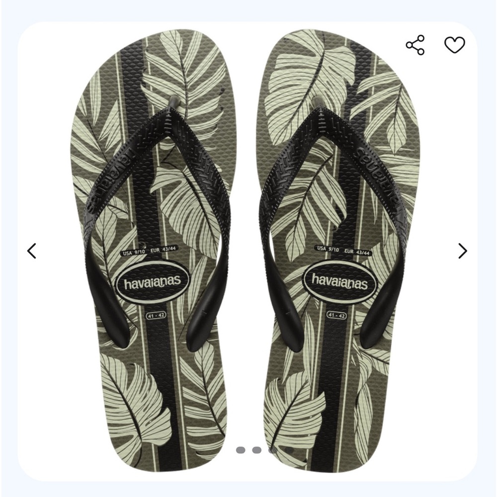 Men’s Havaianas - Aloha Flip Flops (2) size 9/10 and (1) size 11/12
